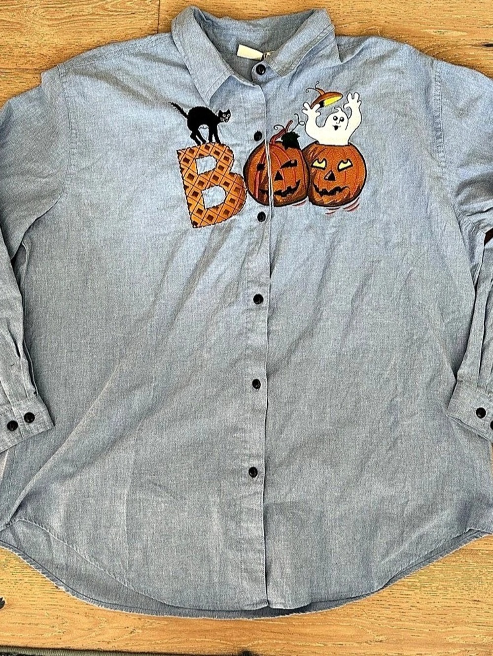 Vintage Falls Creek Halloween BOO Shirt Embroidered 90s